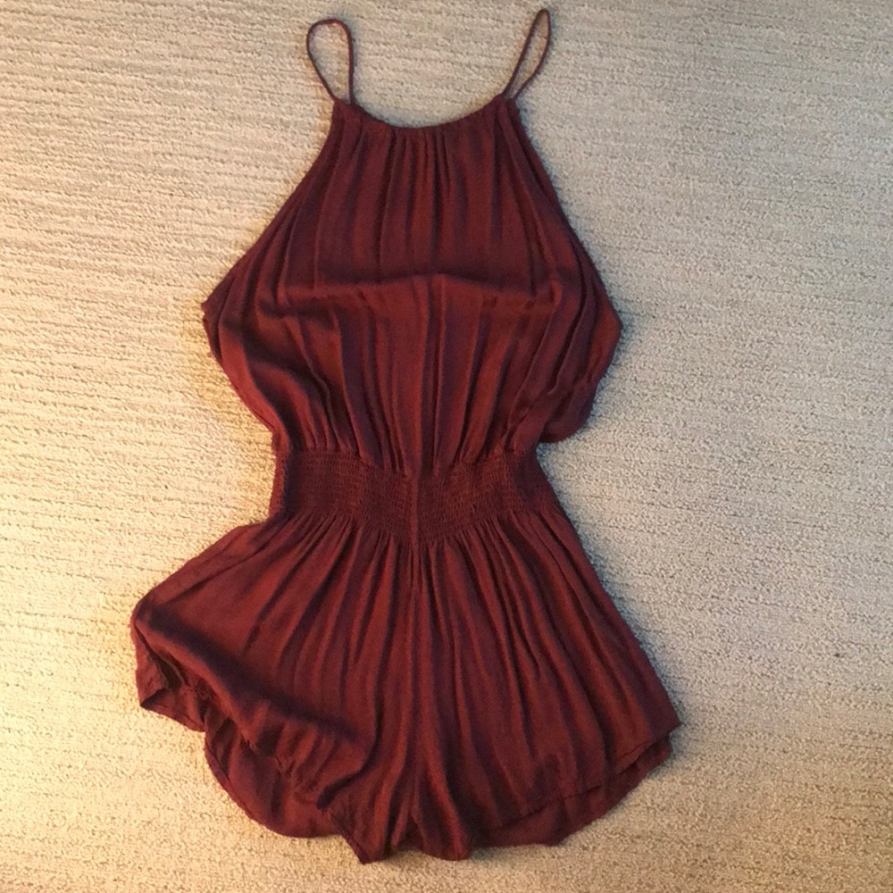 Burgundy Brandy Melville romper